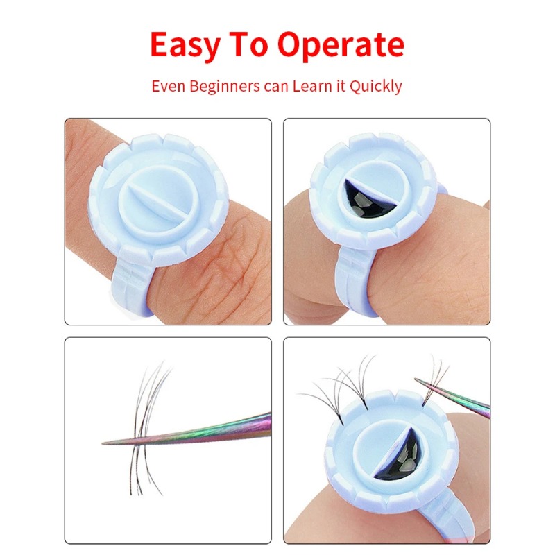 Eyelash Extension Class - 100 Stuks Wegwerp Wimperlijm Ring Cup