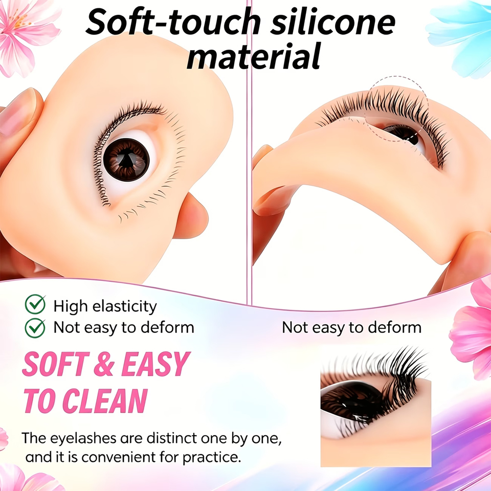 Eyelash Extension Doll Eye - 3-laags wimpers herbruikbare mannequin ogen wimperverlenging