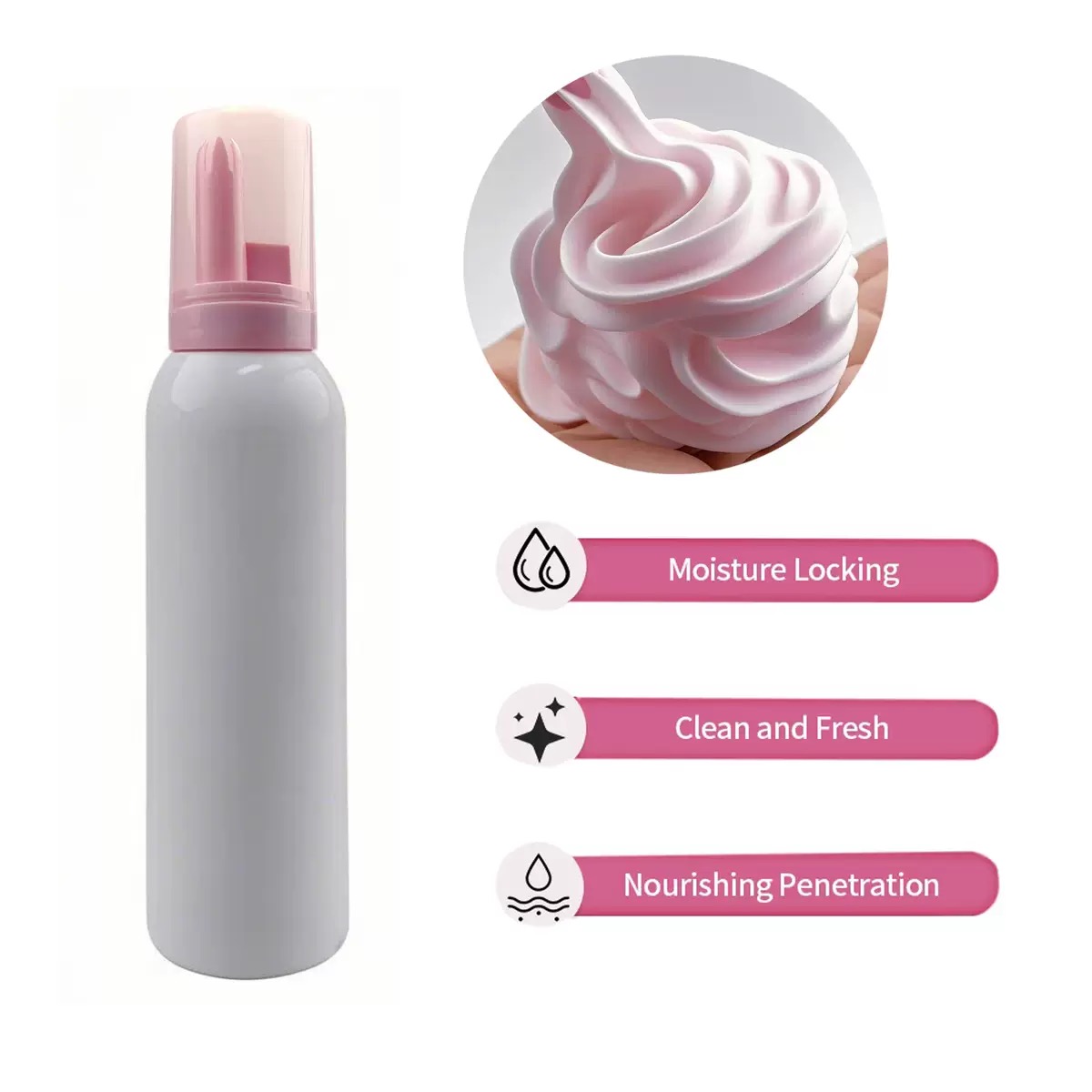 Eyelash Extension Wash - Aangepaste Slagroom Lash Shampoo Roze Schuim