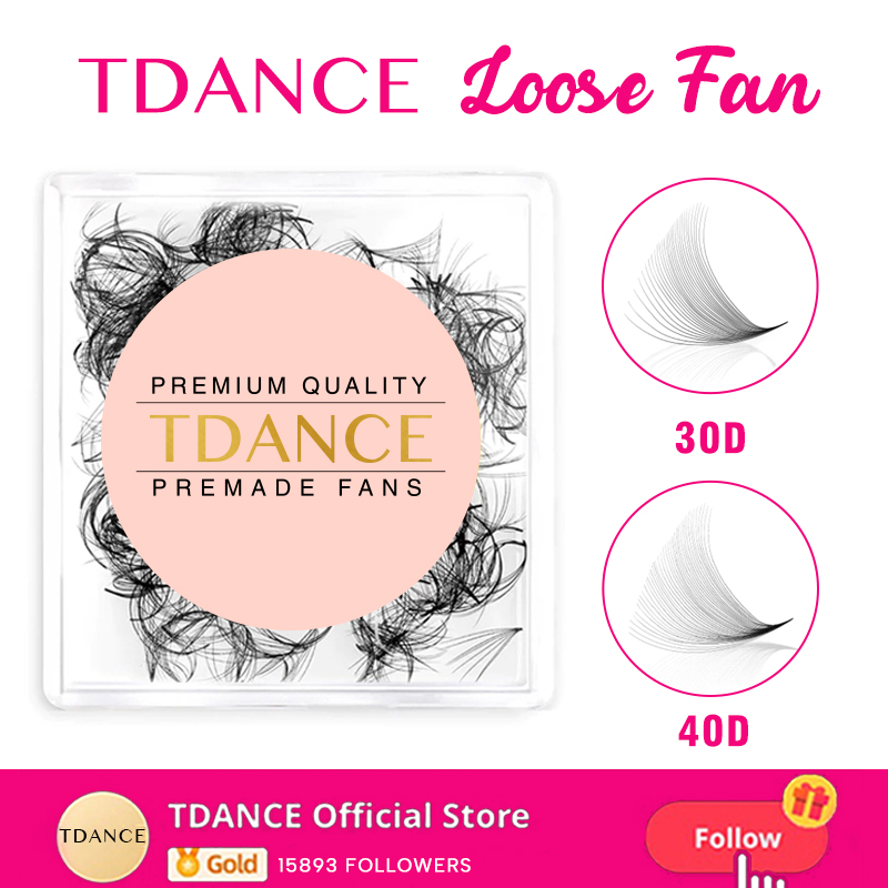 Eyelash Extension Medium - TDANCE 30D/40D Losse Fans Puntige Basis
