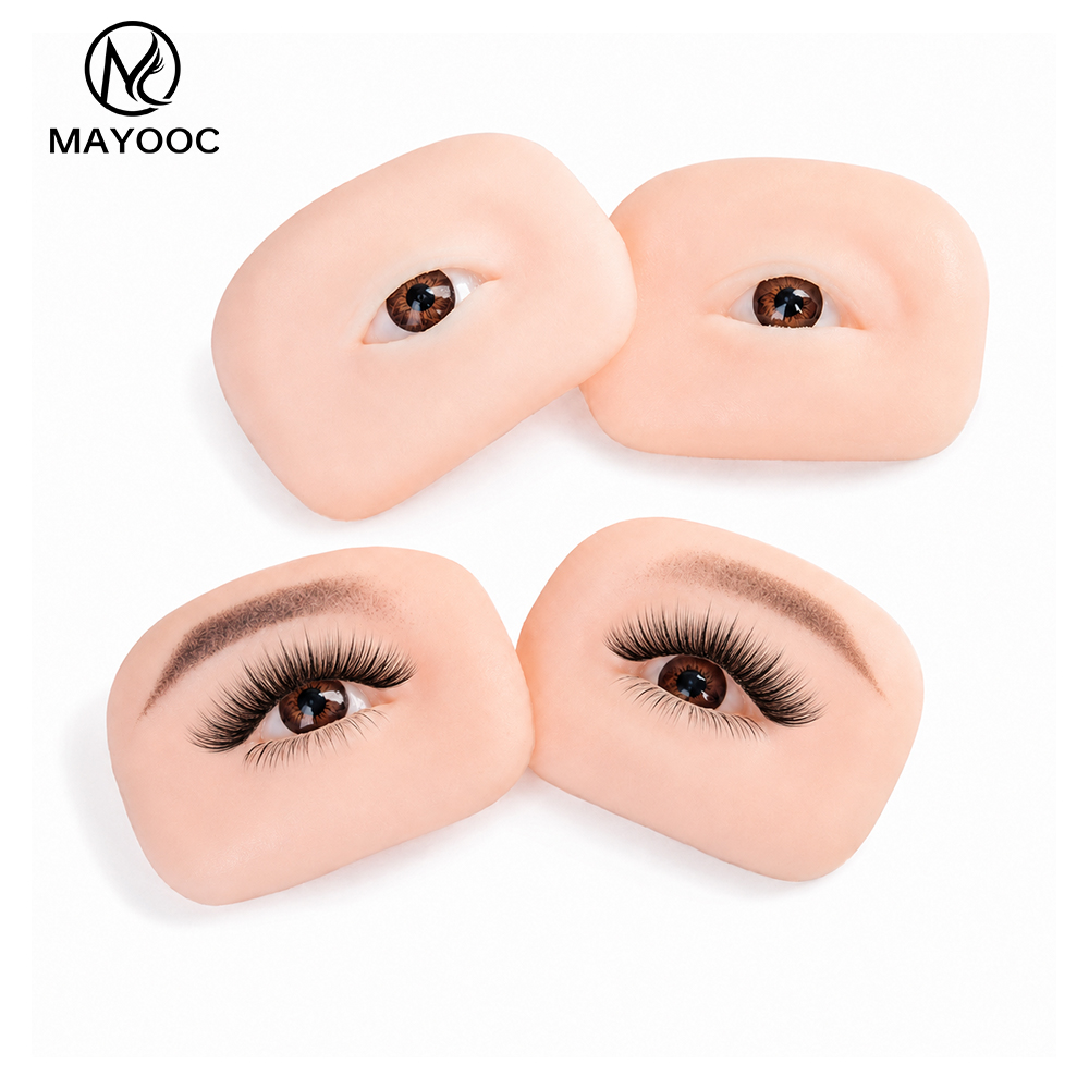 Eyelash Extension Doll Eye - Oefenpop voor wimperextensions, platte trainingskop, verwisselbaar