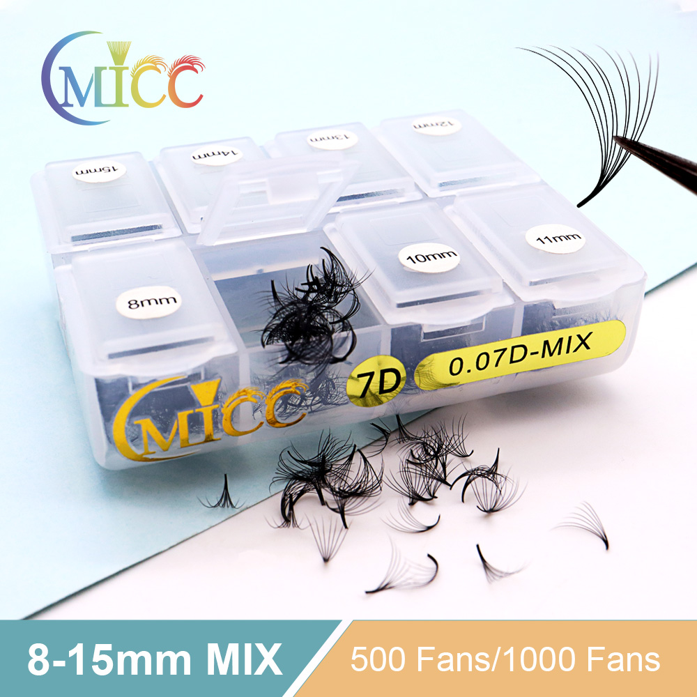 Eyelash Extension Medium - Cmicc 500/1000Fans Gemengde Lengte Voorgemaakte Slanke