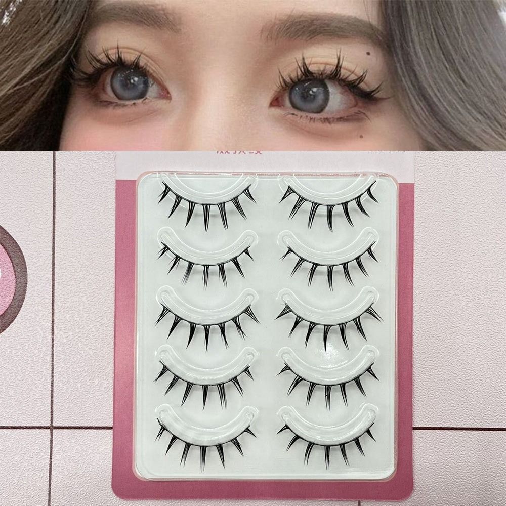 Faux Mink Lash - 5 Paar Japanse Cosplay Nepwimpers Dramatische