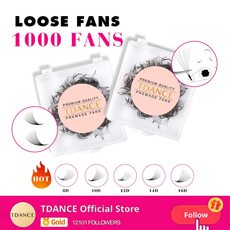 Eyelash Extension Medium - TDANCE 1000 Fans Losse Fan Wimpers
