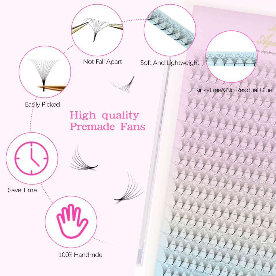 AGUUD 30d 40d Premade Fans Wim - Eyelash Extension Medium recensie en prijs