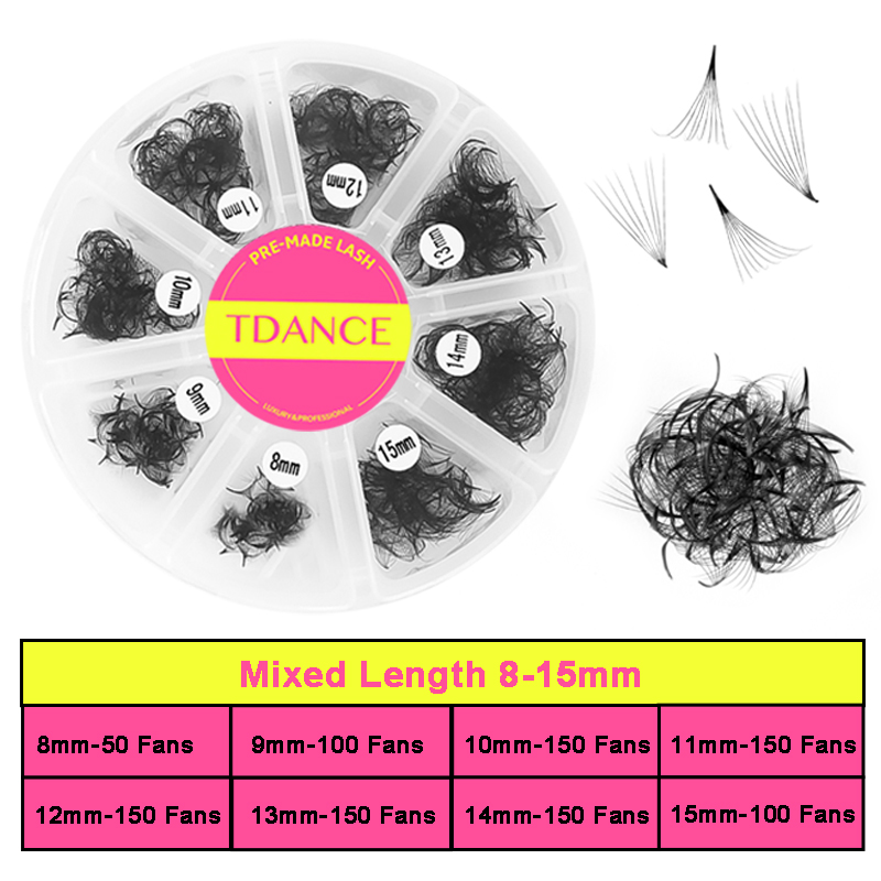 TDANCE 1000 Fans Losse Fan Gem - Eyelash Extension Medium recensie en prijs